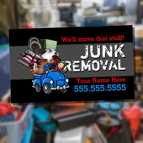 Junk RemovalHaulingGot JunkCustomizable text Business Card