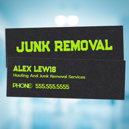 Junk Removal Mini Business Card