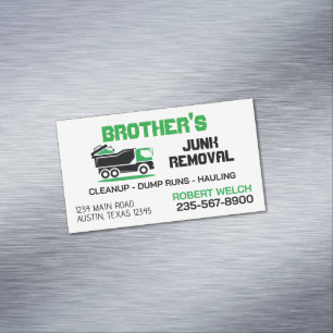 Junk Removal Service Business Card Magnet