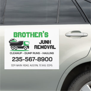 Junk Removal Service Car Magnet