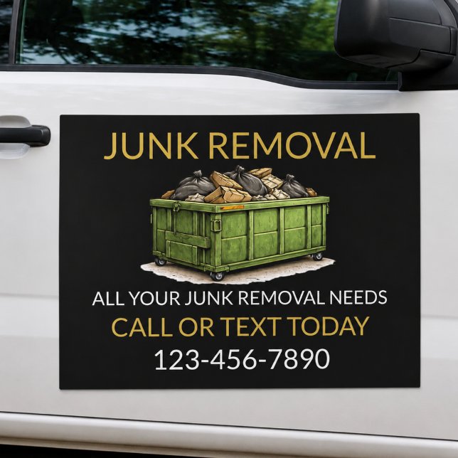 Junk Removal Service Professional Car Magnet (Creator Uploaded)