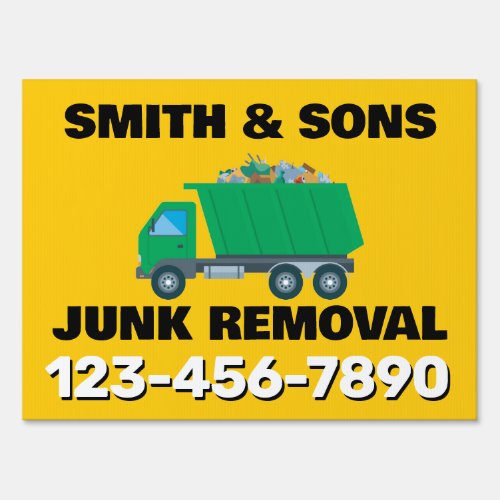 Junk Removal Service Yard Sign