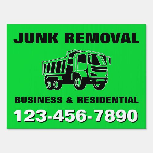 Junk Removal Service Yard Sign