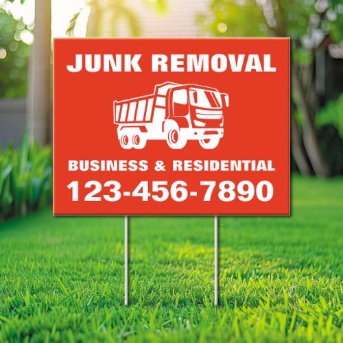 Junk Removal Service Yard Sign