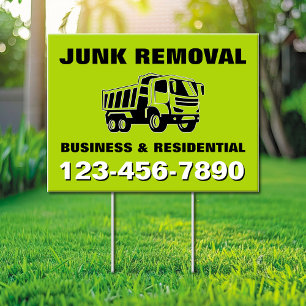 Junk Removal Service Yard Sign