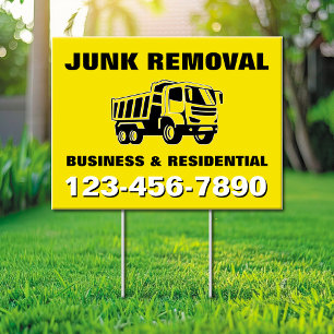 Junk Removal Service Yard Sign