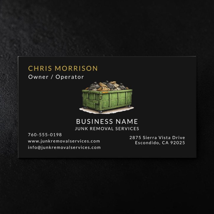 Junk Removal Services Business Card