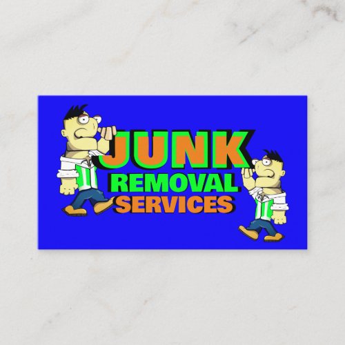 Junk Removal Services Cleaning Up Rubbish Hauling  Business Card