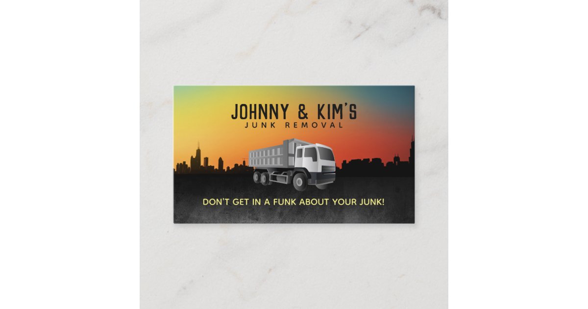 Junk Removal Slogans Business Cards Zazzle