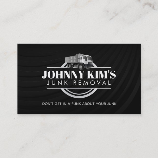 Junk Removal Slogans Business Cards (Front)