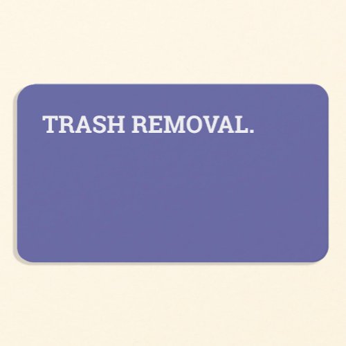 Junk Removal Trash Recycling 2022 Business Card