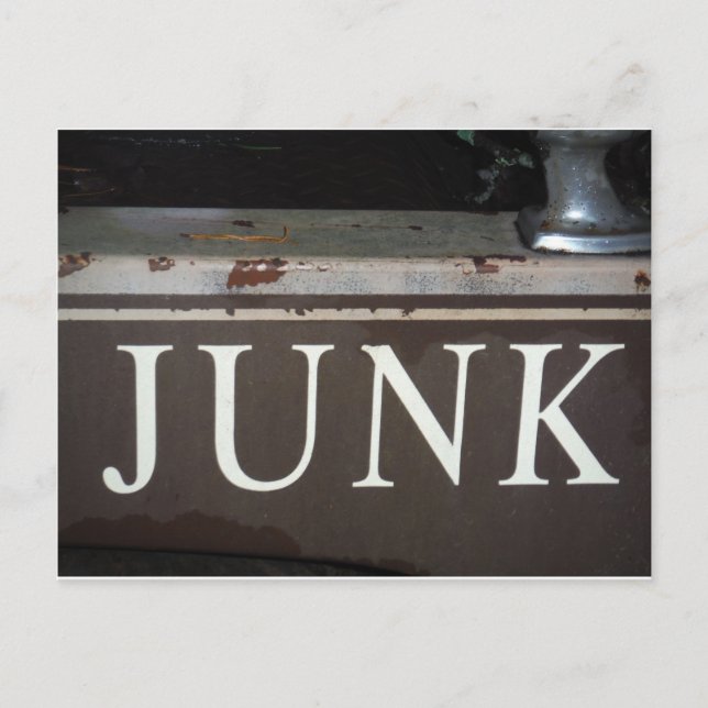 Junk: Vintage tow truck sign Postcard (Front)