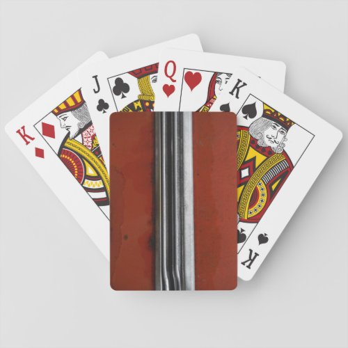 Junk Yard vintage car Red and Silver Old Paint Poker Cards
