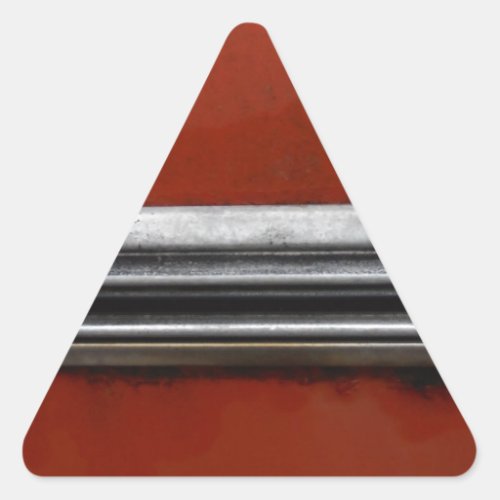 Junk Yard vintage car Red and Silver Old Paint Triangle Sticker
