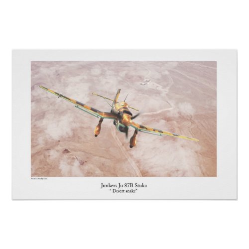 Junkers Ju 87 Stuka "desert snake" Poster