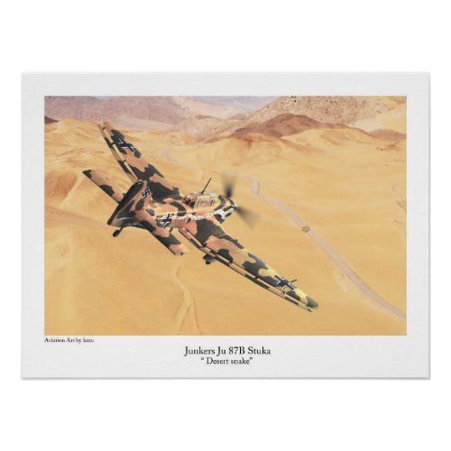 Junkers Ju 87 Stuka "desert snake" Poster