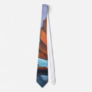 Junks In The Descending Dragon Bay Neck Tie