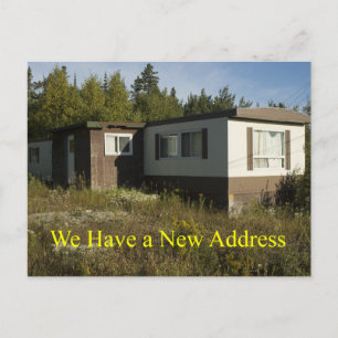 Junky Mobile Home New Address Card. Announcement Postcard
