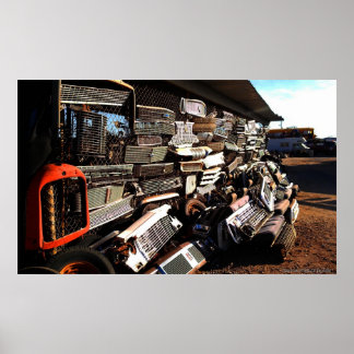 Junkyard art poster