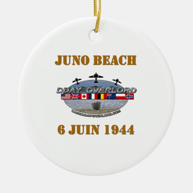 Juno Beach 1944 Normandie Ceramic Ornament (Front)