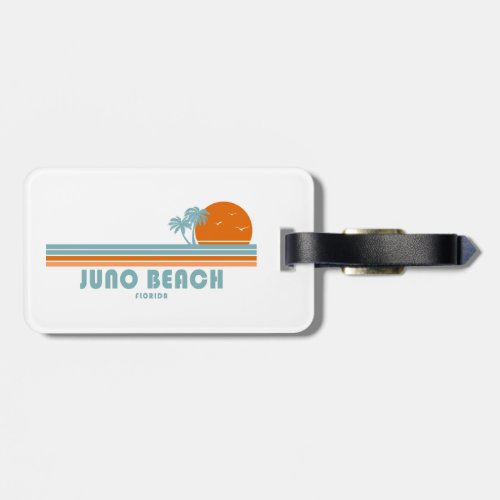 Juno Beach Florida Sun Palm Trees Luggage Tag