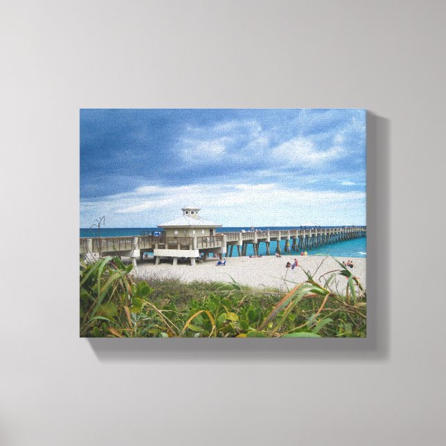 Juno Beach Pier Canvas Print (Front)