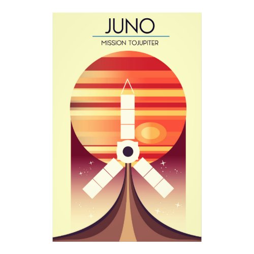 Juno _ Mission to Jupiter Space art Photo Print