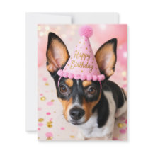 Juno Rescue Dog Happy Birthday Postcard