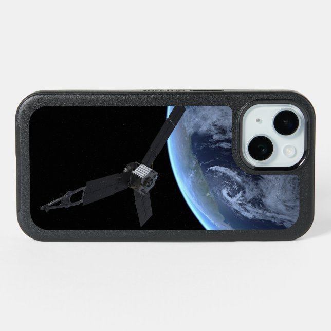 Juno Spacecraft During Its Earth Flyby iPhone 15 Case (Back Horizontal)