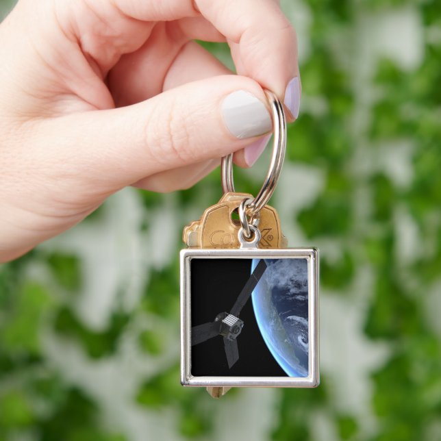 Juno Spacecraft During Its Earth Flyby Keychain (Hand)