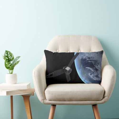 Juno Spacecraft During Its Earth Flyby Lumbar Pillow