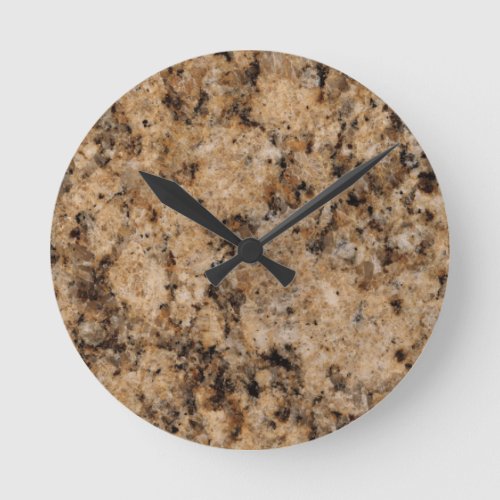 Juparana Stone Pattern Background Round Clock