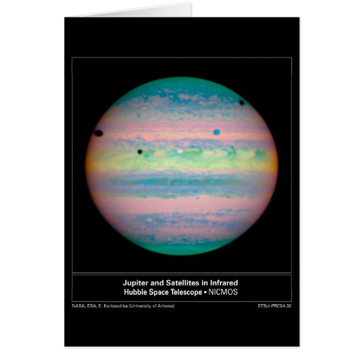 Jupiter&SatellitesInIR-2004-30 Cards (Front)