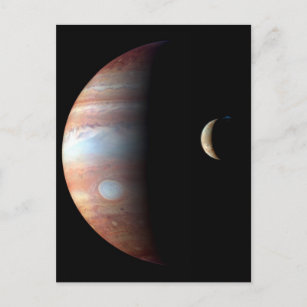 Jupiter and Crescent Moon Postcard