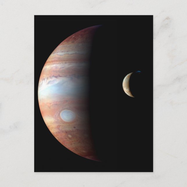 Jupiter and Crescent Moon Postcard (Front)