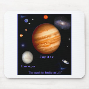 Jupiter and Europa Mouse Pad