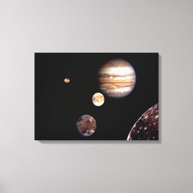 Jupiter and its Moons Canvas Print (Front)