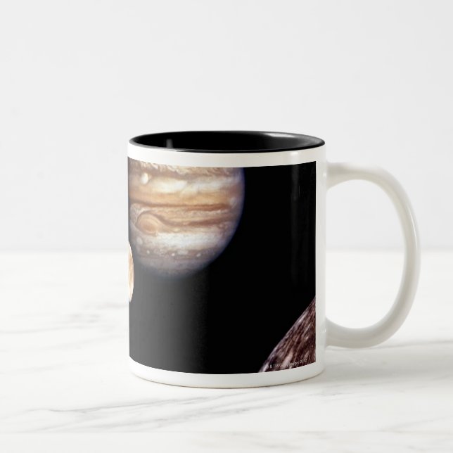 Jupiter and its Moons Two-Tone Coffee Mug (Right)