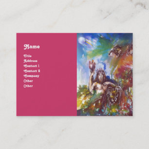 JUPITER AND LION , red white blue brown Business Card