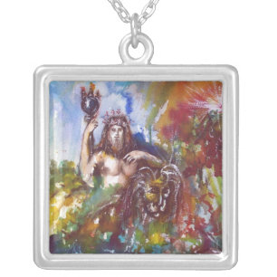 JUPITER AND LION SILVER PLATED NECKLACE