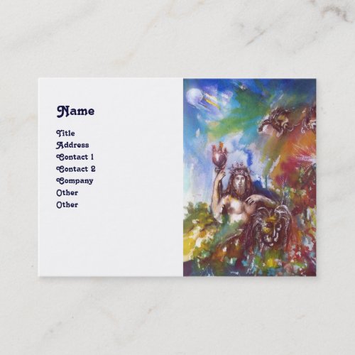JUPITER AND LION  white Business Card