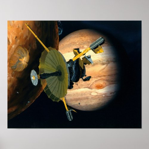 Jupiter and Lo Galileo probe Poster