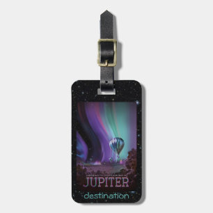 Jupiter Aurora space destination vacation advert Luggage Tag