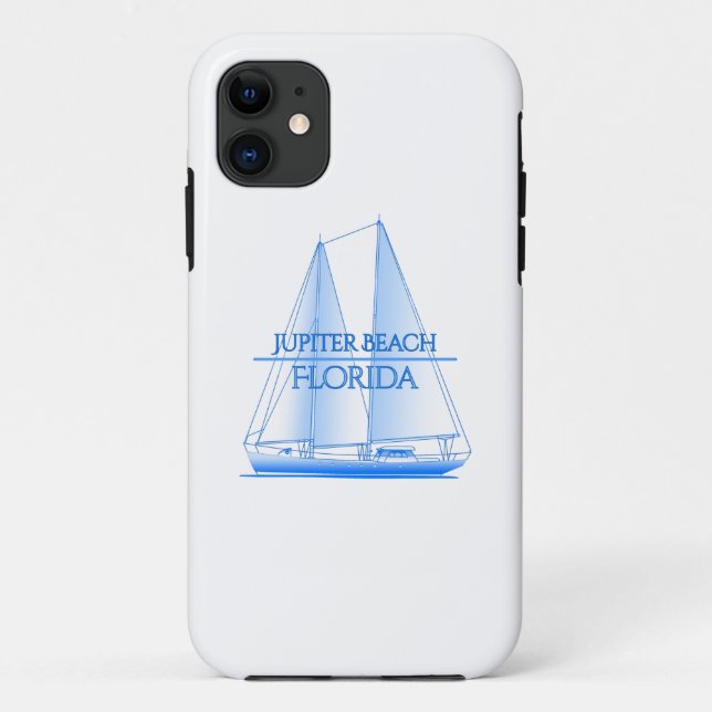 Jupiter Beach Coastal Nautical Sailing Sailor Case-Mate iPhone Case (Back)