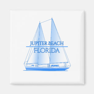 Jupiter Beach Coastal Nautical Sailing Sailor Magnet