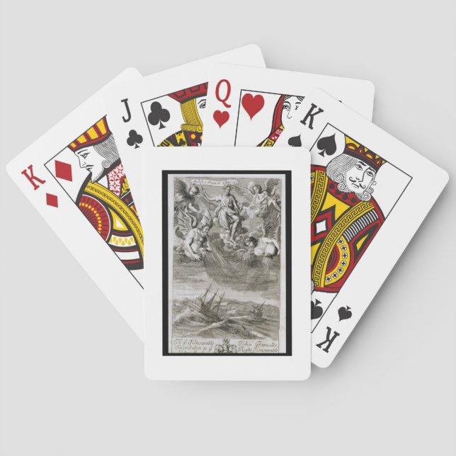 Jupiter Casts a Storm Upon the Ocean, illustration Poker Cards (Back)