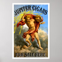 Jupiter Cigars, 1868. Vintage Advertising
