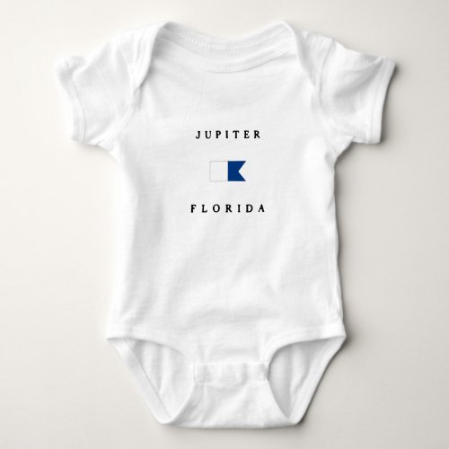 Jupiter Florida Alpha Dive Flag Baby Bodysuit