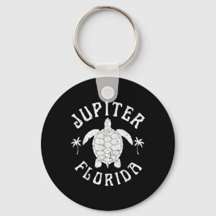 Jupiter Florida Beach Sea Turtle Summer Vacation Keychain