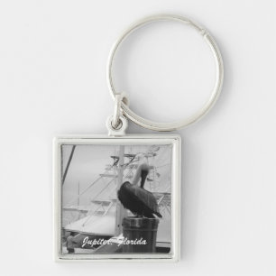 Jupiter, Florida Boat Marina and Pelican keychain